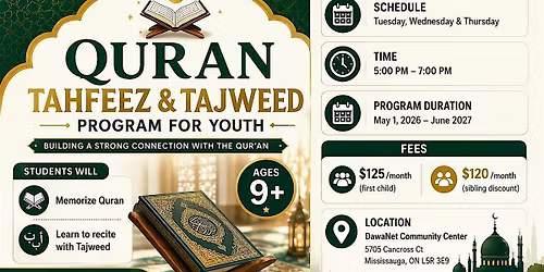 Quran Tahfeez & Tajweed Program For Youth