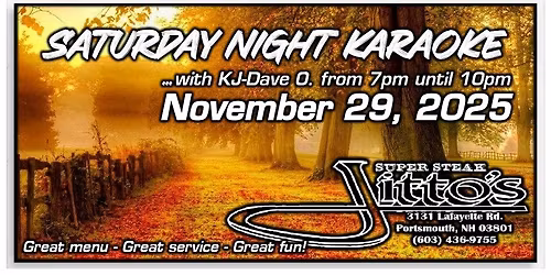 Saturday Night Karaoke at Jitto's