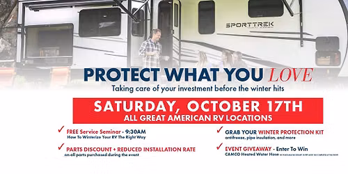 Protect What You Love - Hattiesburg, MS | FREE Weekend Event Series at Great American RV