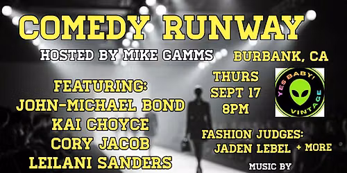 Comedy Runway 9\/17\/26 @ Yes Baby Vintage (Burbank)