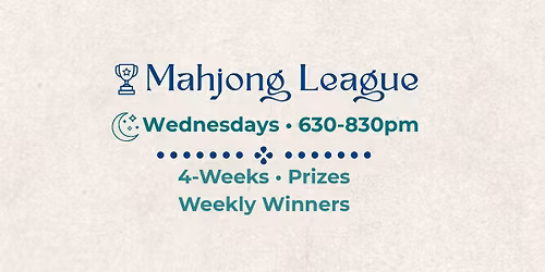Mahjong Evening League at Ono Offshore (4 Weeks!)