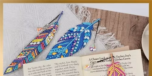 Diamond Painting Feather Bookmarks