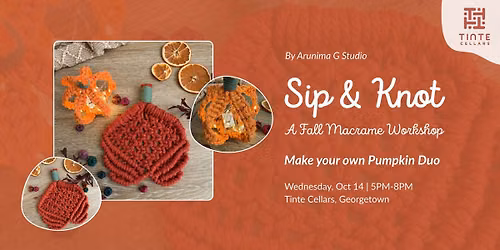 Sip & Knot: Fall Edition Macram\u00e9 Workshop