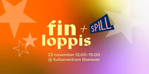 Finloppis + Spill 22 november @Kulturcentrum Ebeneser