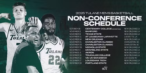 Parking Tougaloo Bulldogs at Tulane Green Wave Mens Basketball