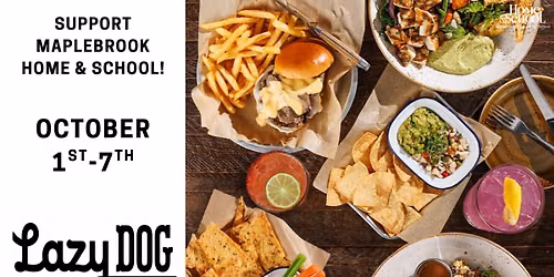Maplebrook Lazy Dog Restaurant Fundraiser Week