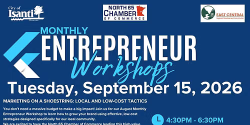 Isanti Entrepreneur Workshops - September Session