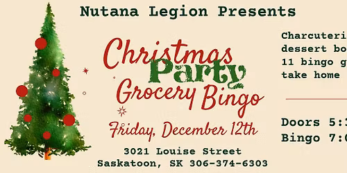 Christmas Party Grocery Bingo