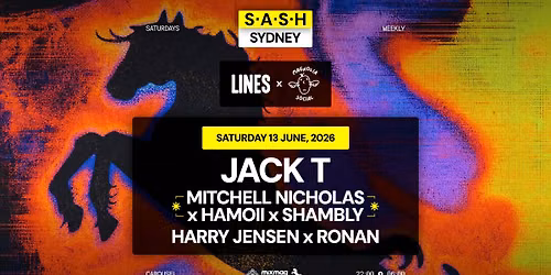 \u2605 S.A.S.H Sydney x Bondi Lines & Magnolia Social \u2605 Saturday 13th June \u2605