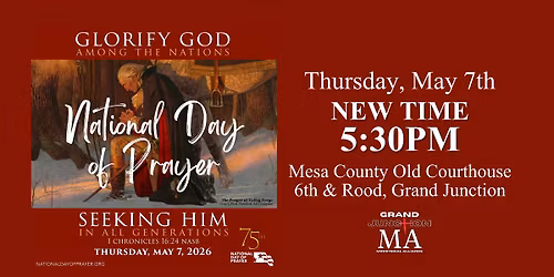 National Day of Prayer Old Mesa County Courthouse Thursday, May 1st Noon