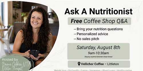 Ask A Nutritionist - Free Coffee Shop Q&A