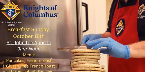 Knights of Columbus Breakfast - Sunday, October 18th