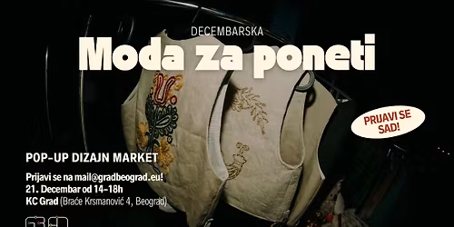 Decembarska Moda za poneti @ KC Grad
