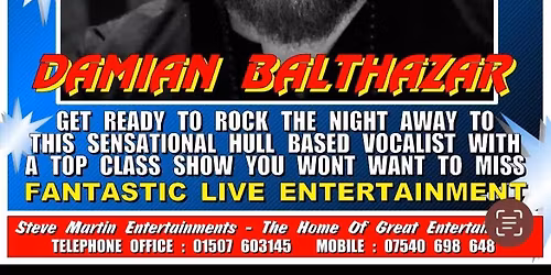 Damien Balthazar soul show from 6pm