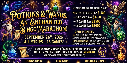 SBBB Potions & Wands: An Enchanted BIngo Marathon