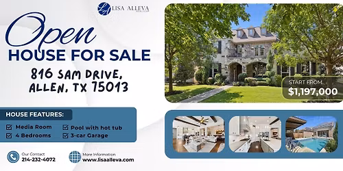 Open House: 816 Sam Drive, Allen, TX 75013