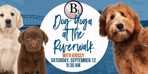Dog Yoga at the Riverwalk