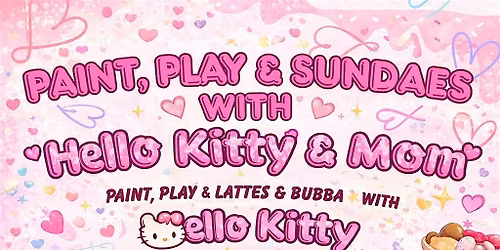 Paint Play and sundae with Hello Kitty Mom and Me