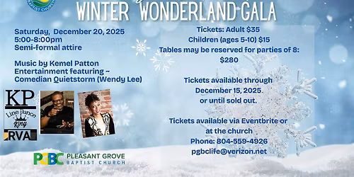 Pleasant Grove Baptist Church Winter Wonderland Gala