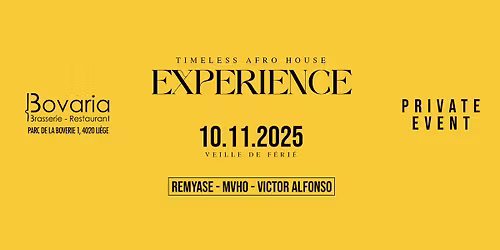 EXP\u00c9RIENCE \u2014 Timeless Afro House - Bovaria