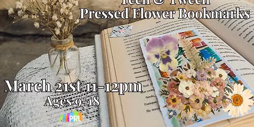 Teen/Tween Pressed Flower Bookmarks