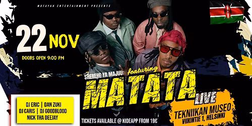 MATATA \ud83c\uddf0\ud83c\uddea LIVE IN HELSINKI@ Tekniikan Museo 