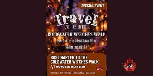 Bus Charter to the Coldwater Witches Walk