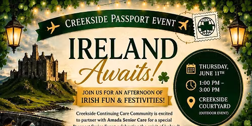 Creekside and Amada Senior Services Ireland Passport Event