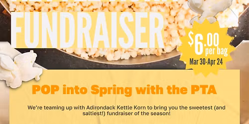 Popcorn Fundraiser with Adirondack Kettle Corn Pickup (order between 3\/30 - 4\/24)