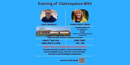 Evening of Clairvoyance with Chris Archbold & Karen Wood-Neath