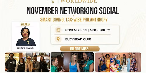 Christian Professionals November Networking Social: Smart Giving