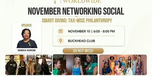 Christian Professionals November Networking Social Smart Giving