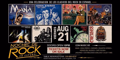 NOCHE DE ROCK EN ESPA\u00d1OL | LIVE BAND + DJS | LOS ANGELES