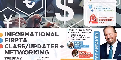 Global\/Commercial: Informational FIRPTA Class\/Updates, Networking