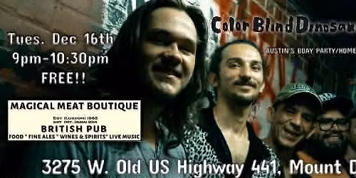 ColorBlind Dinosaurs LIVE at Magical Meat Boutique in Mount Dora!