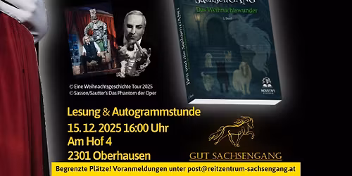 Weihnachtslesung mit Uwe Kr\u00f6ger Buchpr\u00e4sentation Ben und die Sachsengang - Das Weihnachtswunder