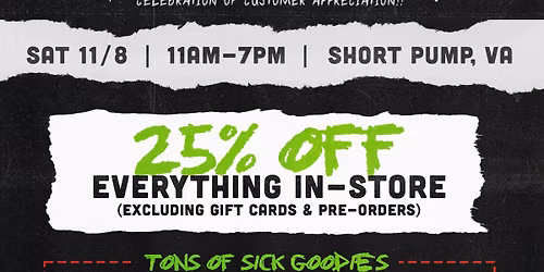 SAT 11\/8\/25: THIRD EYE SHORT PUMP, VA FAITHFUL DAY!