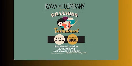 Pool Tournament-Every Tuesday 8pm