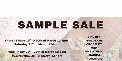 Exclusive Sample Sale \u2014 Limited Time Only