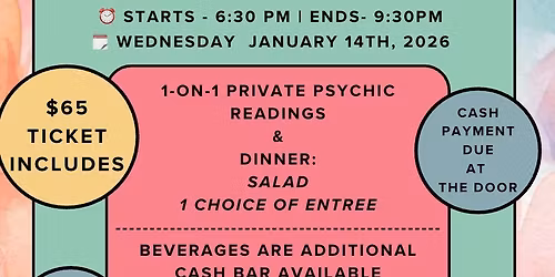 Psychic Dinner Night At Bullsmith Tavern