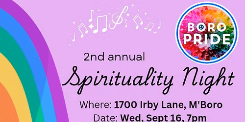 2026 Boro Pride Spirituality Night