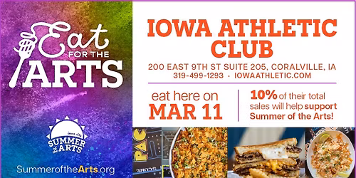 Eat for the Arts at Iowa Athletic Club