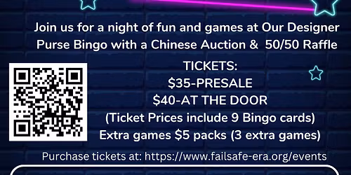 The FailSafe-ERA 2026 Designer Purse Bingo Fundraiser