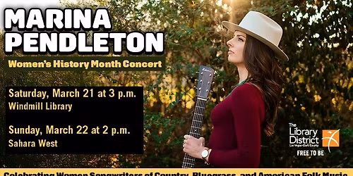 Marina Pendleton Women's History Month Celebration Concert