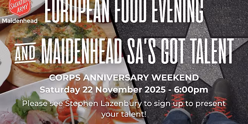 European Food Evening & Maidenhead SA's Got Talent!