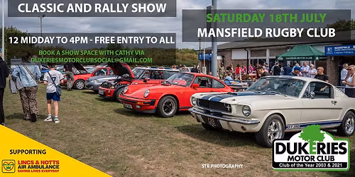 2026 Dukeries Classic and Rally Car Show