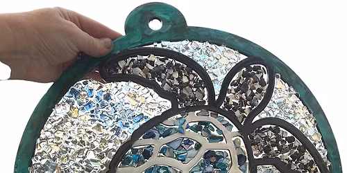 Sea Turtle 2Ft Shattered Glass Resin Sun Catcher Workshop