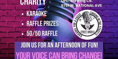 Street Angels 6th Annual Singing in The Streets- Karaoke For A Cause