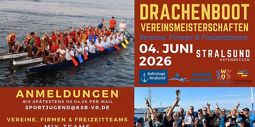 Drachenbootmeisterschaften f\u00fcr Vereine, Firmen & Freizeitteams