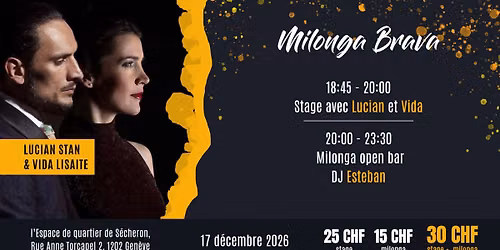 Milonga Brava avec Lucian Stan & Vida Lisaite